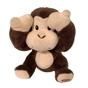 Spark Create Imagine Peek A Boo Brown Monkey Shim Plush Stuffed Animal Toy Doll